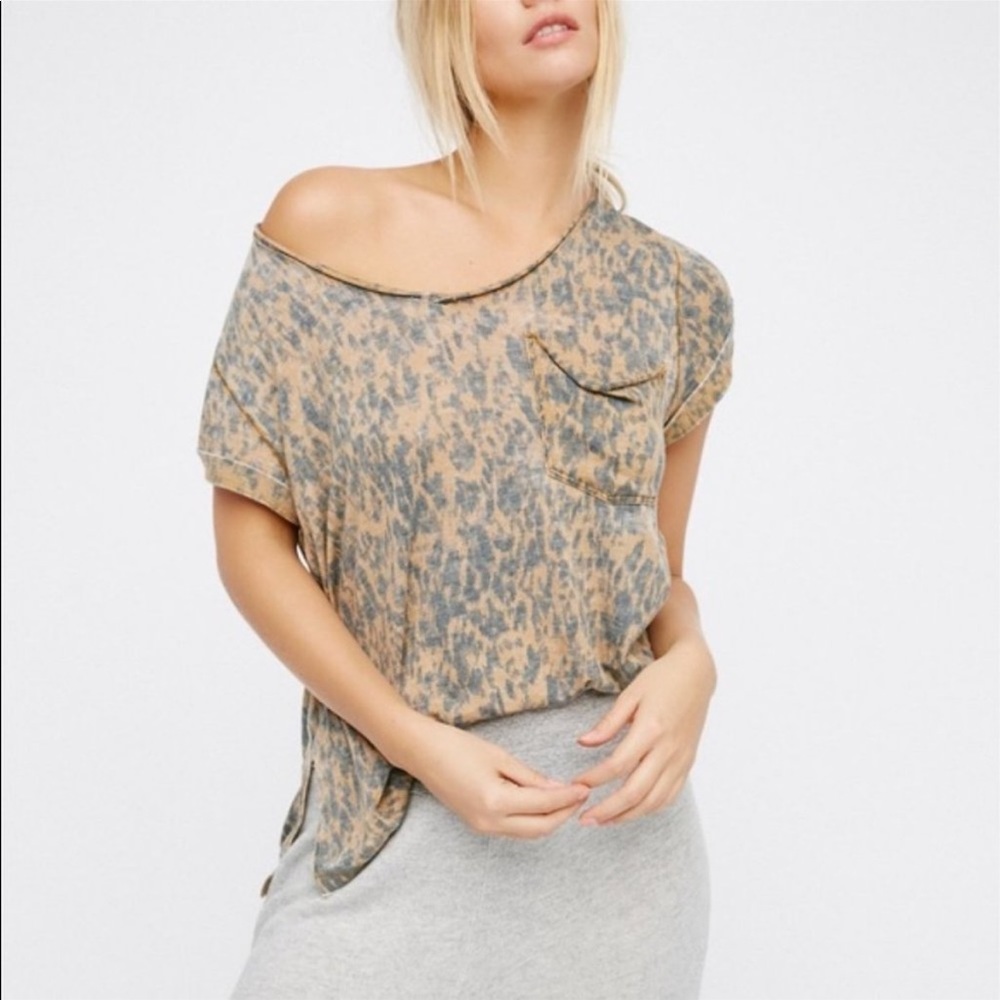 Free People Britney leopard tee